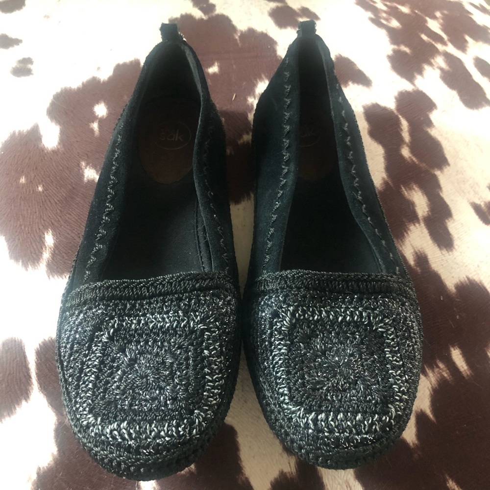 THE SAK black suede slip on